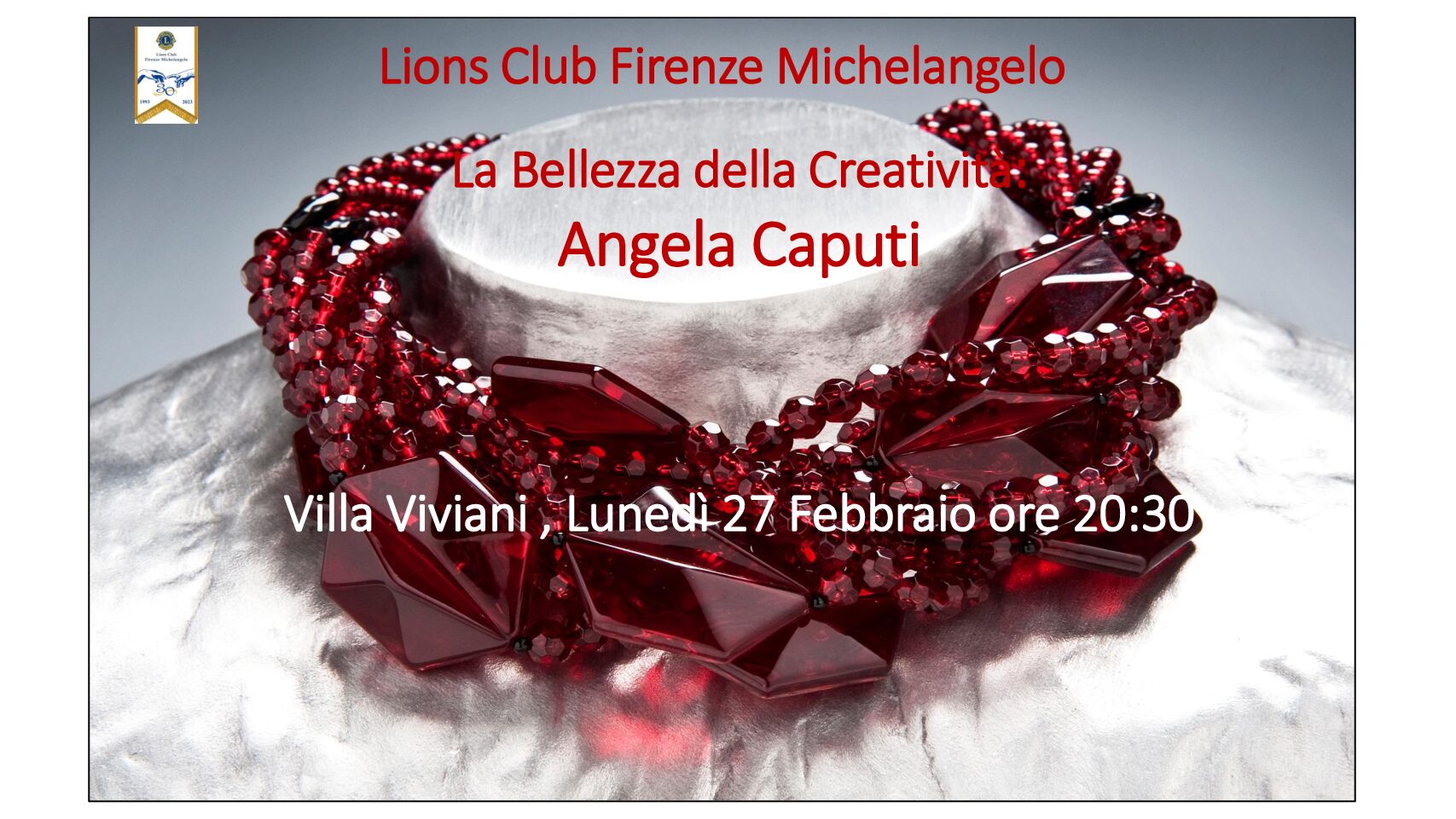 La “Bellezza della Creatività” – Angela CAPUTI a Villa VIVIANI