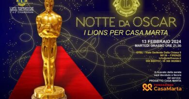 Notte da Oscar – I Lions per Casa Marta – 13 febbraio 2024